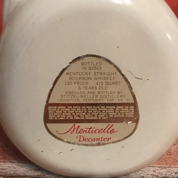 1849 Thomas Jefferson Monticello OLD FITZGERALD decanter - Picture 4 of 6